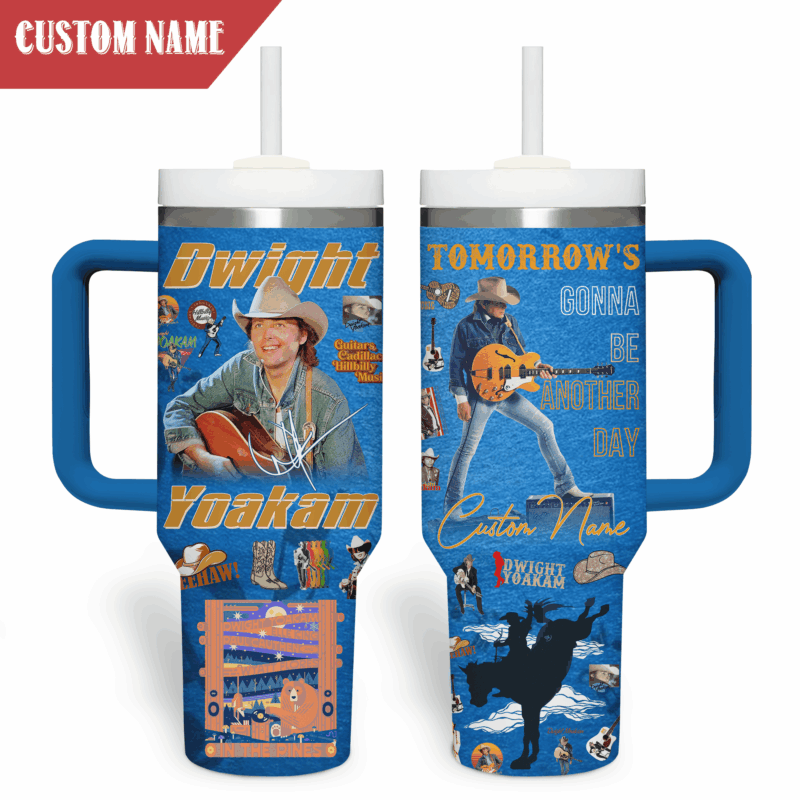 Dwight Yoakam Music Custom Stanley Quencher 40oz Stainless Steel Tumbler With Handle - Threewoofs - Image 2