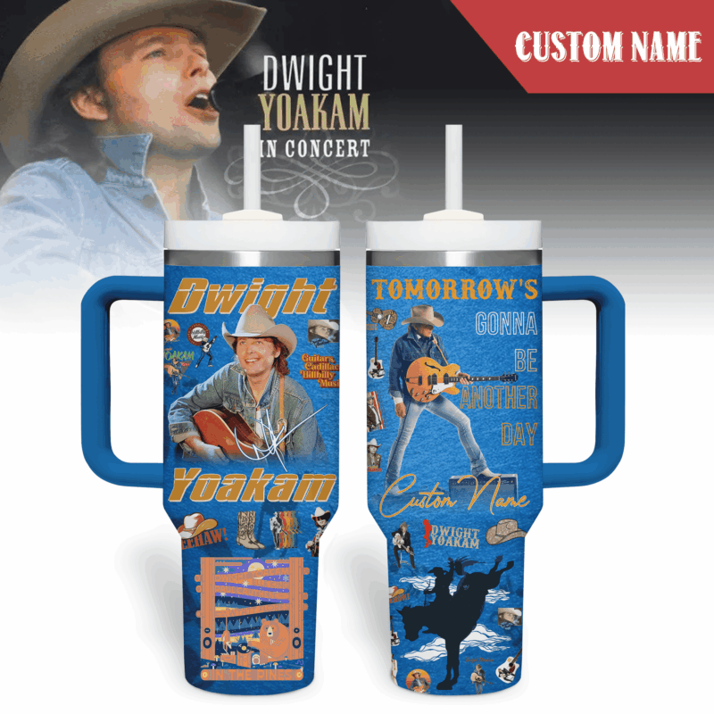 Dwight Yoakam Music Custom Stanley Quencher 40oz Stainless Steel Tumbler With Handle - Threewoofs