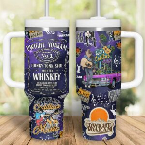 Dwight Yoakam Music Custom Stanley Quencher 40oz Stainless Steel Tumbler With Handle - Threewoofs