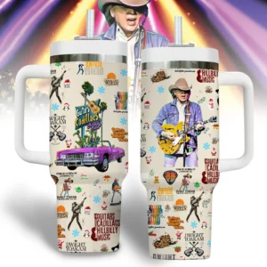 Dwight Yoakam Music Custom Stanley Quencher 40oz Stainless Steel Tumbler With Handle - Threewoofs