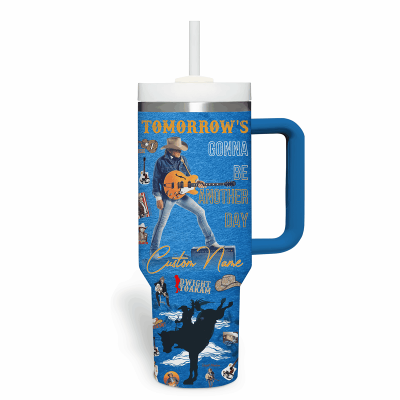 Dwight Yoakam Music Custom Stanley Quencher 40oz Stainless Steel Tumbler With Handle - Threewoofs - Image 4