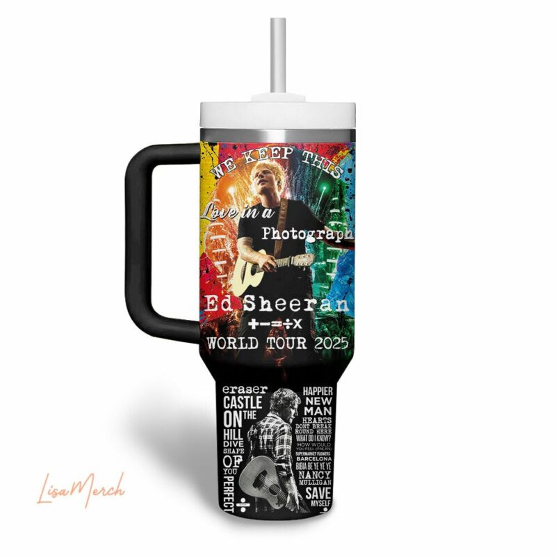 Ed Sheeran Music Custom Stanley Quencher 40oz Stainless Steel Tumbler With Handle - Threewoofs - Image 3