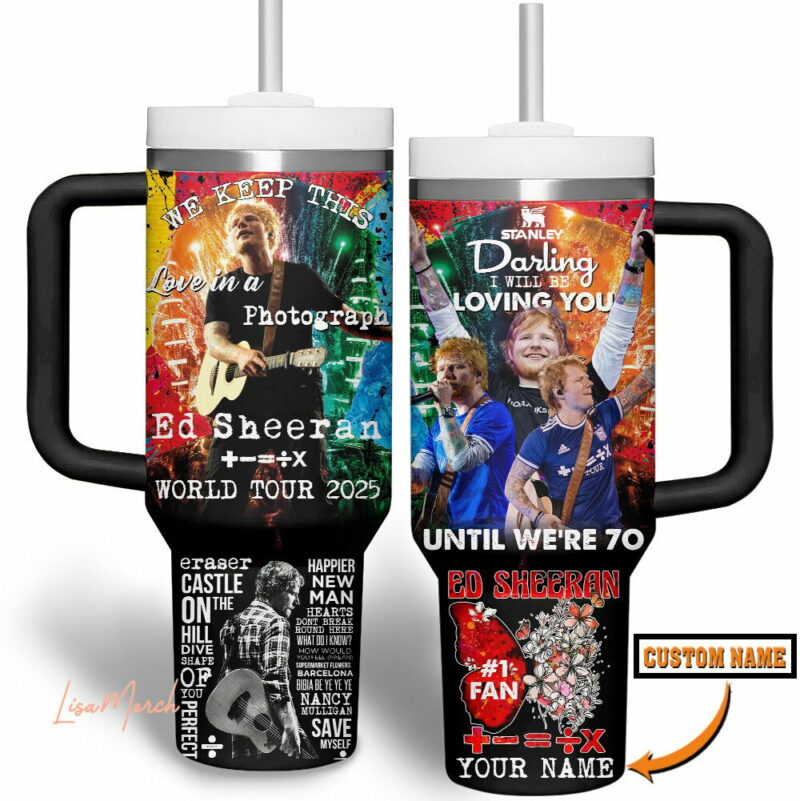 Ed Sheeran Music Custom Stanley Quencher 40oz Stainless Steel Tumbler With Handle - Threewoofs - Image 2