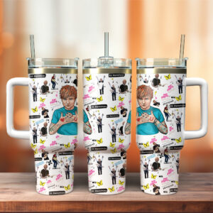 Ed Sheeran Music Custom Stanley Quencher 40oz Stainless Steel Tumbler With Handle - Threewoofs