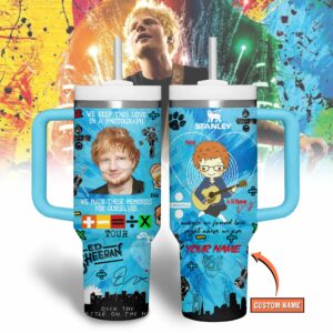 Ed Sheeran Music Custom Stanley Quencher 40oz Stainless Steel Tumbler With Handle - Threewoofs