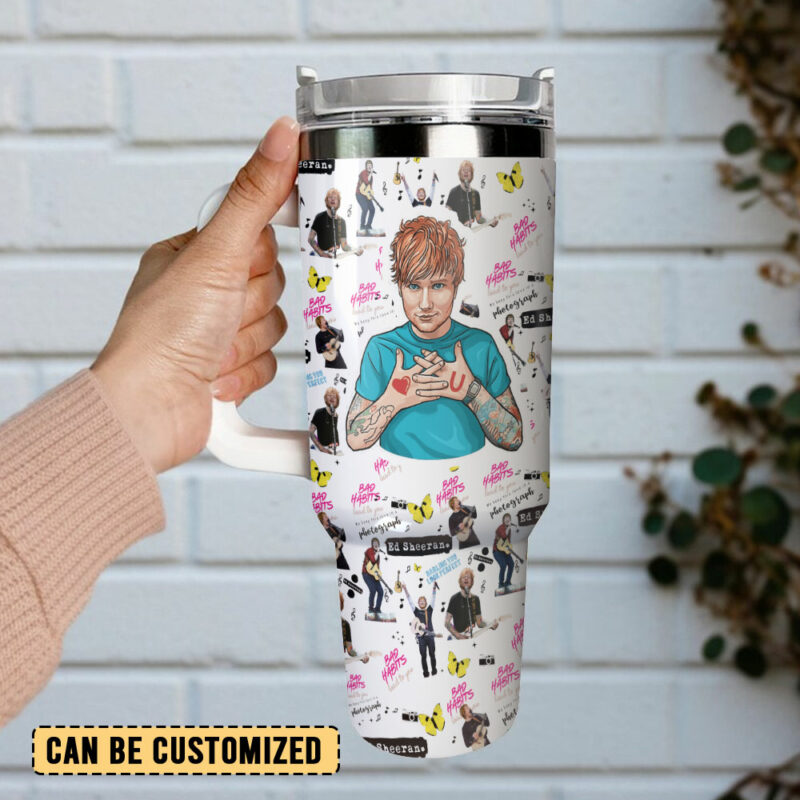 Ed Sheeran Music Custom Stanley Quencher 40oz Stainless Steel Tumbler With Handle - Threewoofs - Image 3