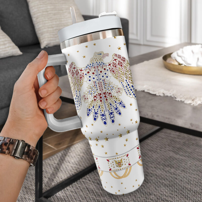Elvis Presley Eagle Music Custom Stanley Quencher 40oz Stainless Steel Tumbler - Threewoofs - Image 3