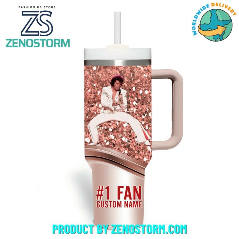 Elvis Presley Music Custom Stanley Quencher 40oz Stainless Steel Tumbler With Handle - Threewoofs - Image 2