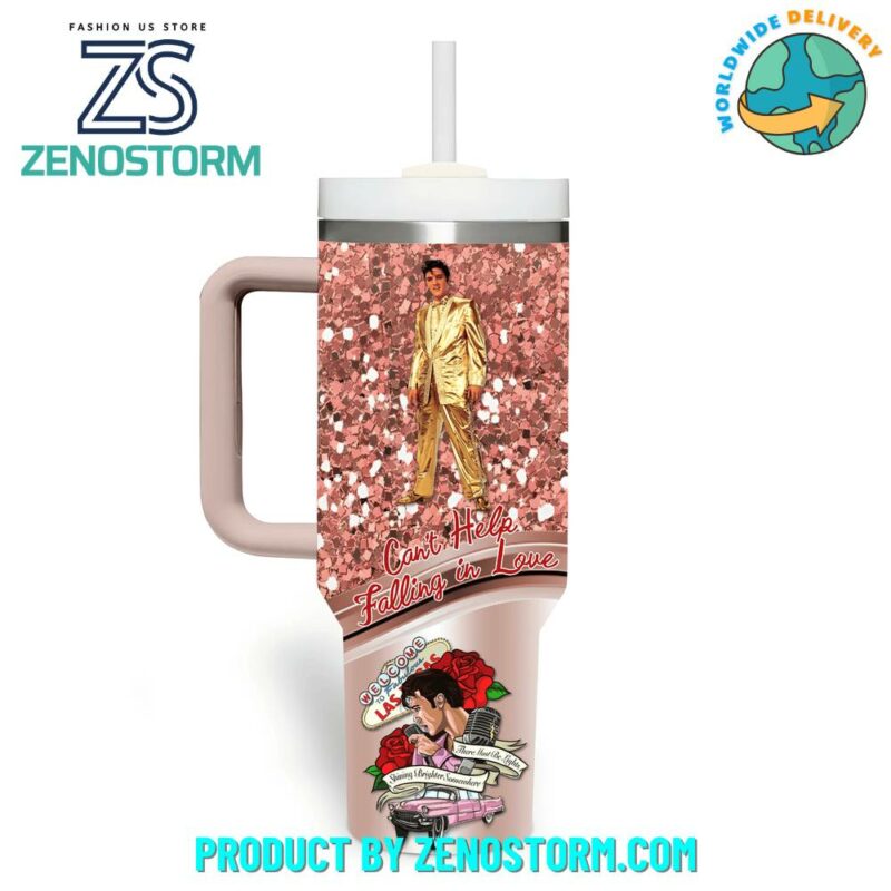 Elvis Presley Music Custom Stanley Quencher 40oz Stainless Steel Tumbler With Handle - Threewoofs - Image 3