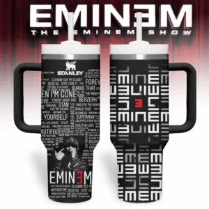 Eminem Music Custom Stanley Quencher 40oz Stainless Steel Tumbler With Handle - Threewoofs