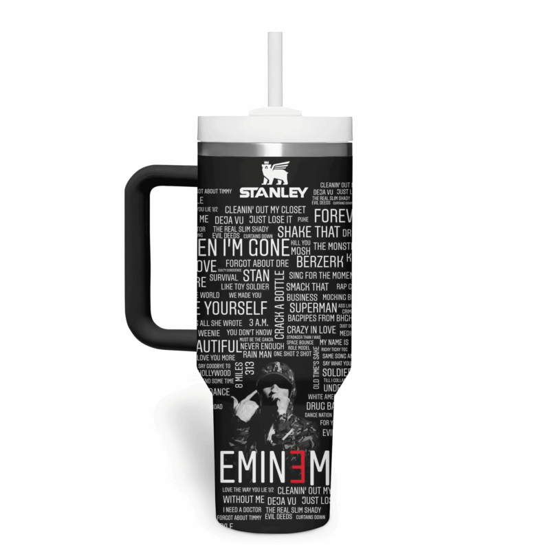 Eminem Music Custom Stanley Quencher 40oz Stainless Steel Tumbler With Handle - Threewoofs - Image 3