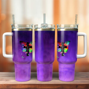Faith Bible Custom Stanley Quencher 40oz Stainless Steel Tumbler With Handle - Threewoofs
