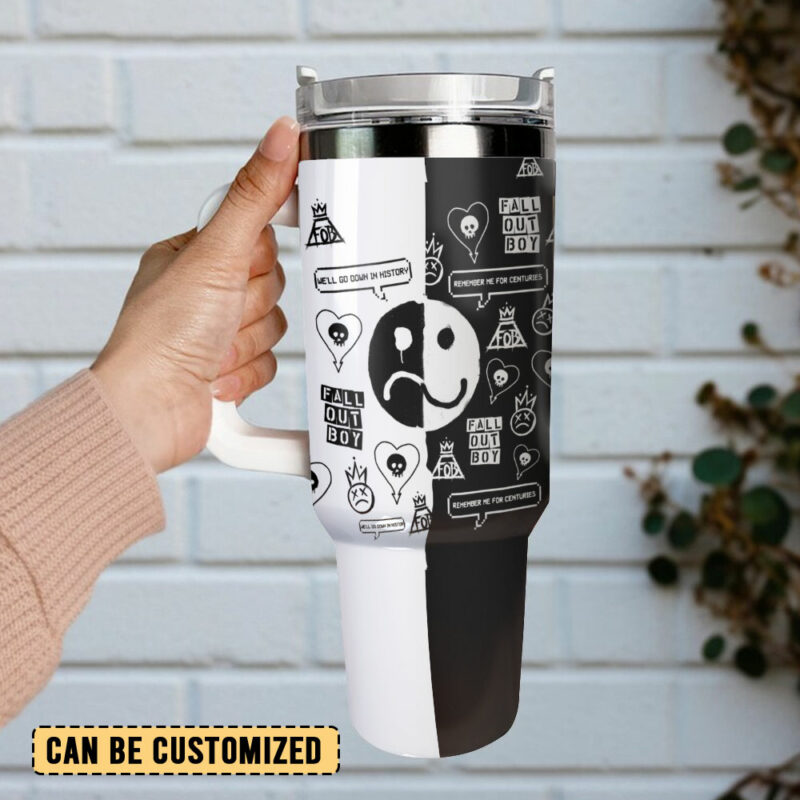 Fall Out Boy Music Custom Stanley Quencher 40oz Stainless Steel Tumbler With Handle - Threewoofs - Image 3