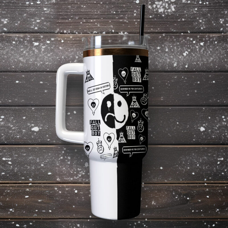 Fall Out Boy Music Custom Stanley Quencher 40oz Stainless Steel Tumbler With Handle - Threewoofs - Image 2