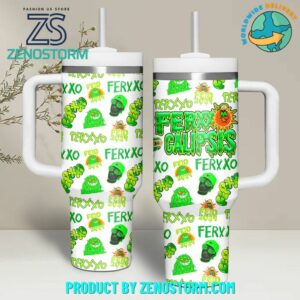 Feid Ferxxo Calipsis Music Custom Stanley Quencher 40oz Stainless Steel Tumbler With Handle - Threewoofs