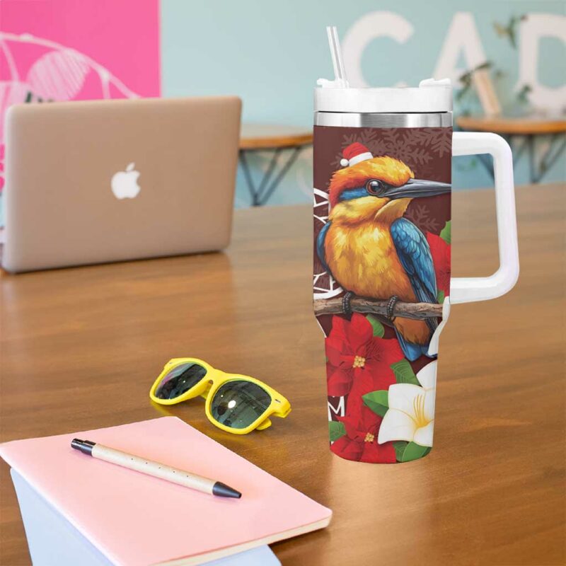 Felis Pasgua Guam Christmas Sihek Kingfisher with Guasali Custom Stanley Quencher 40oz Stainless Steel Tumbler With Handle - Threewoofs - Image 5