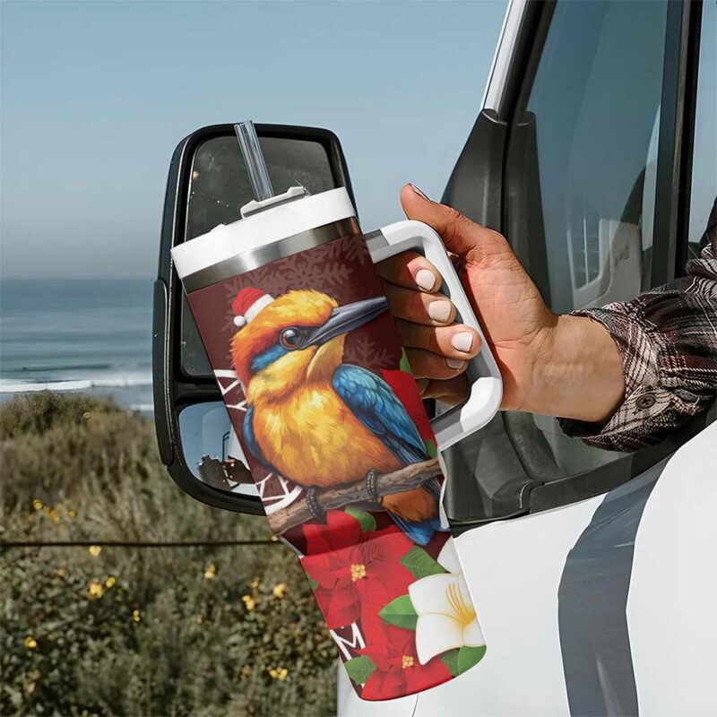 Felis Pasgua Guam Christmas Sihek Kingfisher with Guasali Custom Stanley Quencher 40oz Stainless Steel Tumbler With Handle - Threewoofs - Image 7