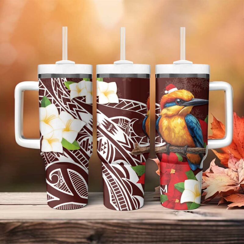Felis Pasgua Guam Christmas Sihek Kingfisher with Guasali Custom Stanley Quencher 40oz Stainless Steel Tumbler With Handle - Threewoofs - Image 4