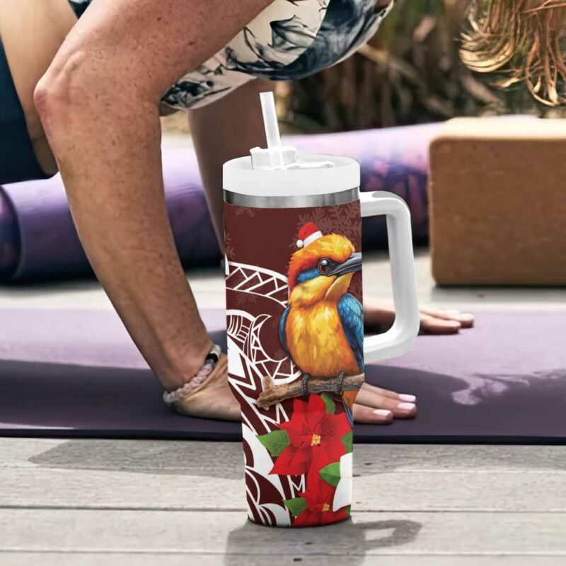 Felis Pasgua Guam Christmas Sihek Kingfisher with Guasali Custom Stanley Quencher 40oz Stainless Steel Tumbler With Handle - Threewoofs - Image 6