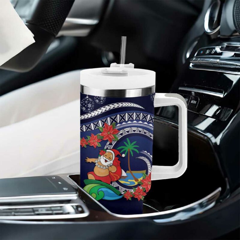 Felis Pusgua Guam Santa Merry Christmas with Polynesian Tribal Custom Stanley Quencher 40oz Stainless Steel Tumbler With Handle - Threewoofs - Image 8