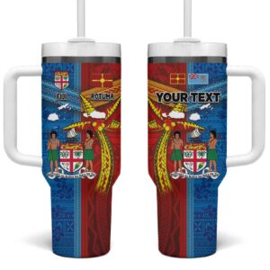 Fiji and Rotuma Together Custom Stanley Quencher 40oz Stainless Steel Tumbler With Handle - Threewoofs
