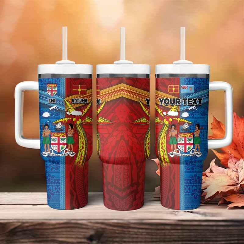 Fiji and Rotuma Together Custom Stanley Quencher 40oz Stainless Steel Tumbler With Handle - Threewoofs - Image 4