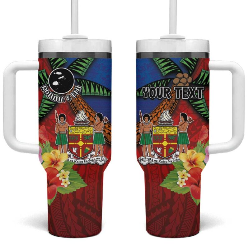 Fiji and Rotuma Together Custom Stanley Quencher 40oz Stainless Steel Tumbler With Handle - Threewoofs