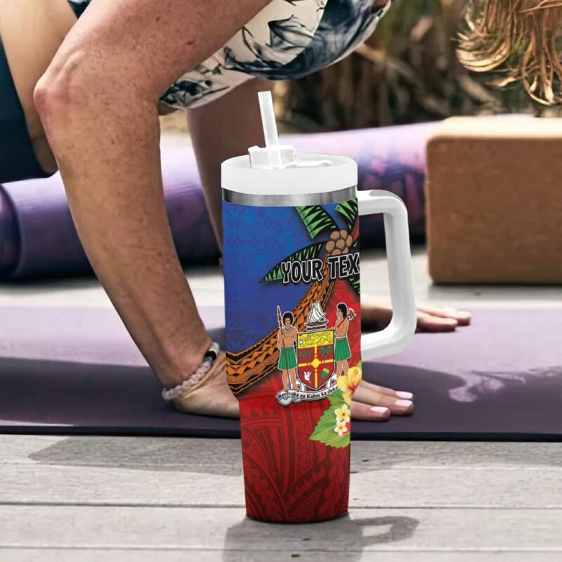 Fiji and Rotuma Together Custom Stanley Quencher 40oz Stainless Steel Tumbler With Handle - Threewoofs - Image 6