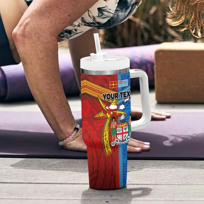 Fiji and Rotuma Together Custom Stanley Quencher 40oz Stainless Steel Tumbler With Handle - Threewoofs - Image 6