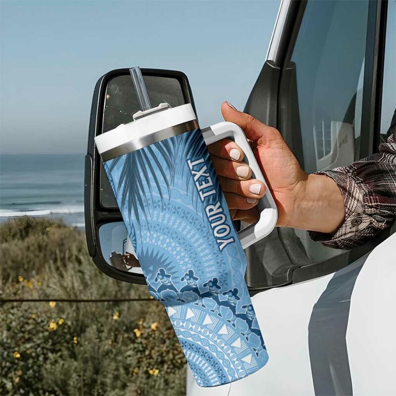 Fiji Rugby Bula Masi Fish Tail Kaivity Cibi Turquoise Custom Stanley Quencher 40oz Stainless Steel Tumbler With Handle - Threewoofs - Image 7