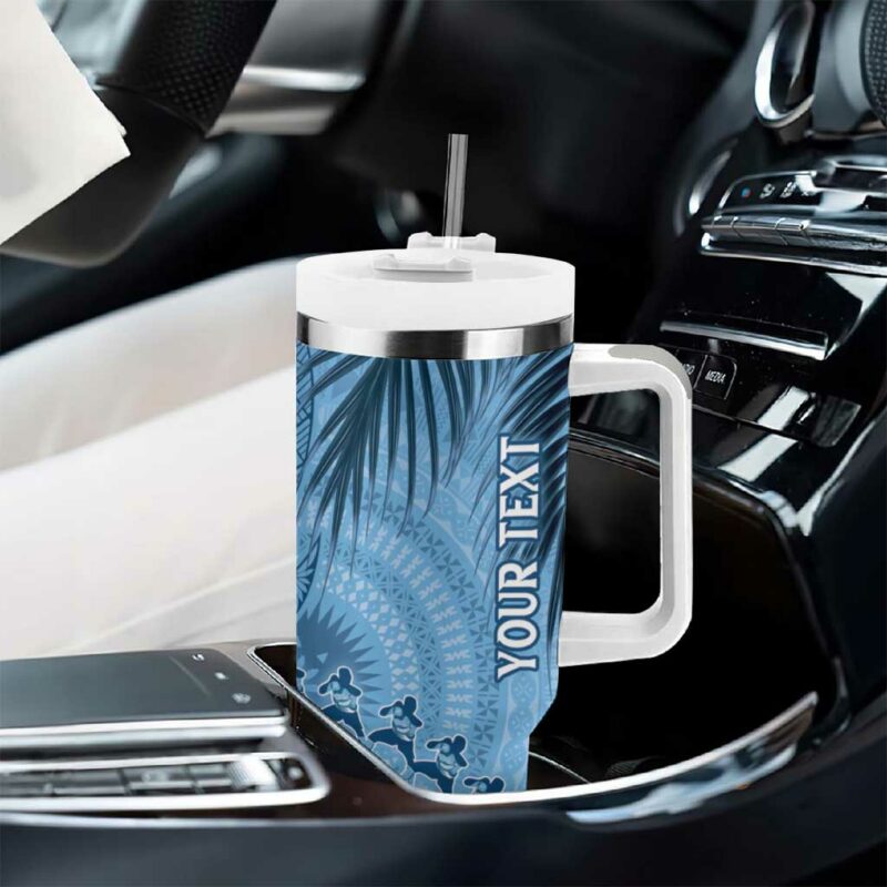 Fiji Rugby Bula Masi Fish Tail Kaivity Cibi Turquoise Custom Stanley Quencher 40oz Stainless Steel Tumbler With Handle - Threewoofs - Image 8
