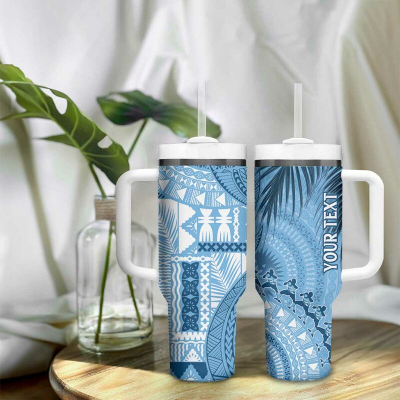 Fiji Rugby Bula Masi Fish Tail Kaivity Cibi Turquoise Custom Stanley Quencher 40oz Stainless Steel Tumbler With Handle - Threewoofs - Image 9