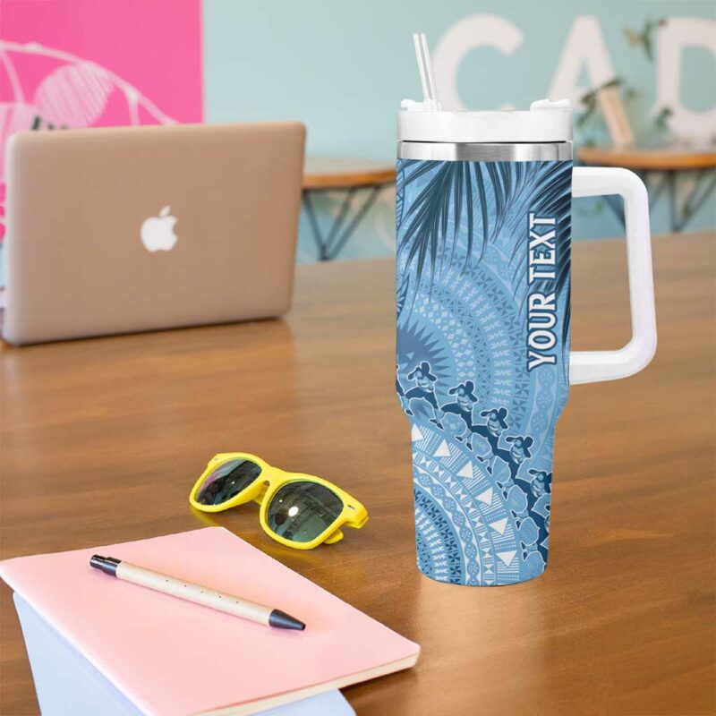 Fiji Rugby Bula Masi Fish Tail Kaivity Cibi Turquoise Custom Stanley Quencher 40oz Stainless Steel Tumbler With Handle - Threewoofs - Image 5