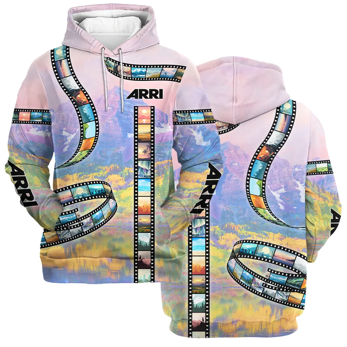 Film Reel Pattern Arri Photography Videography All Over Prints BL291024A1AR - Hoodie