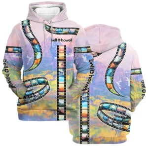 Film Reel Pattern Bell &amp; Howell Photography Videography All Over Prints BL291024A1BH - Hoodie