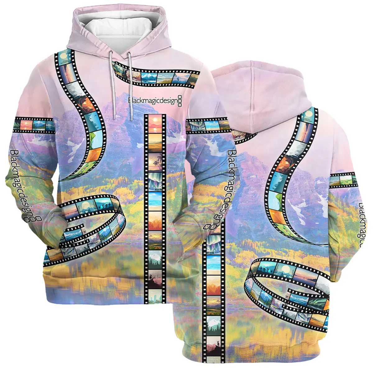 Film Reel Pattern Blackmagic Design Photography Videography All Over Prints BL291024A1BMD - Hoodie