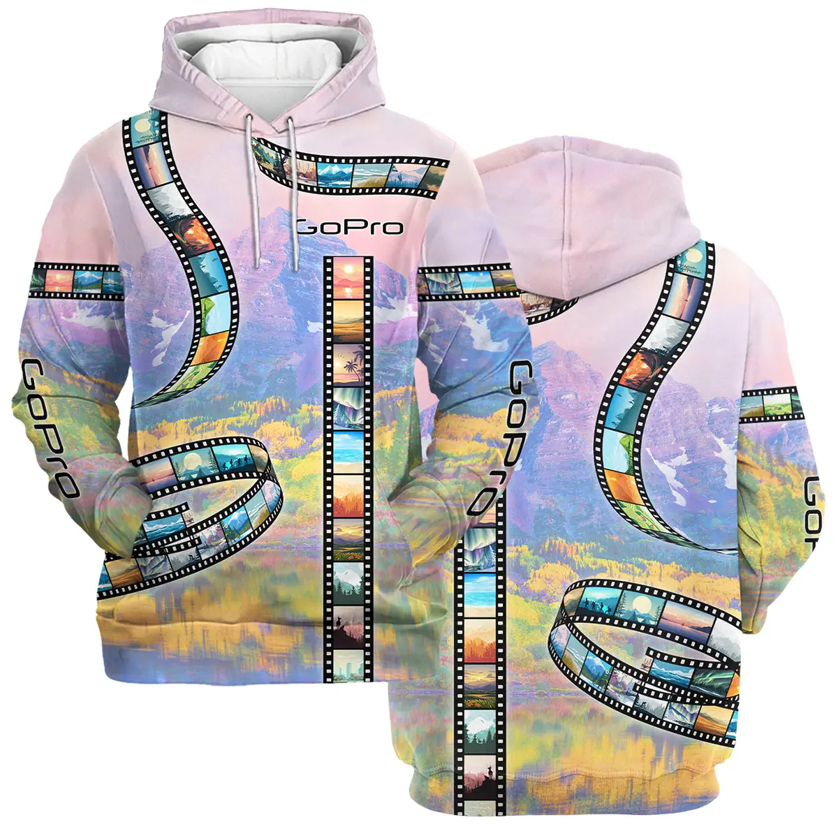 Film Reel Pattern GoPro Photography Videography All Over Prints BL291024A1GP - Hoodie