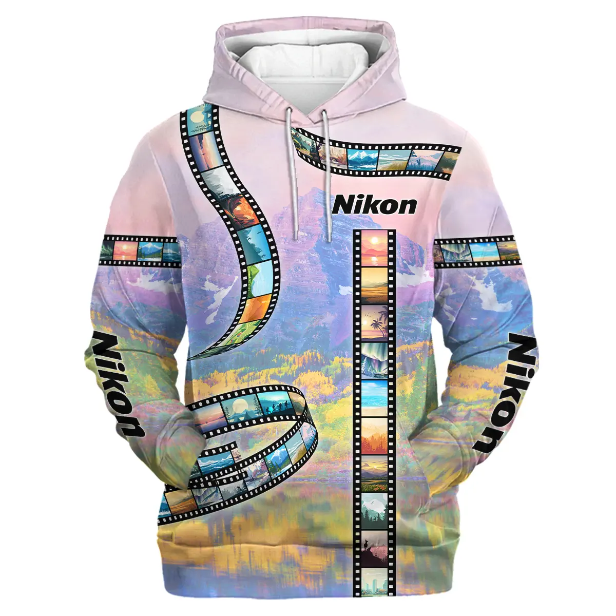 Film Reel Pattern Nikon Photography Videography All Over Prints BL291024A1NK - Hoodie - Image 2