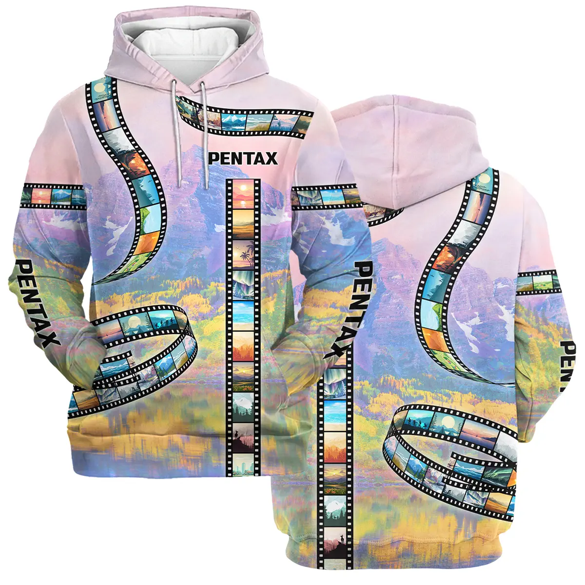 Film Reel Pattern Pentax Photography Videography All Over Prints BL291024A1PT - Hoodie