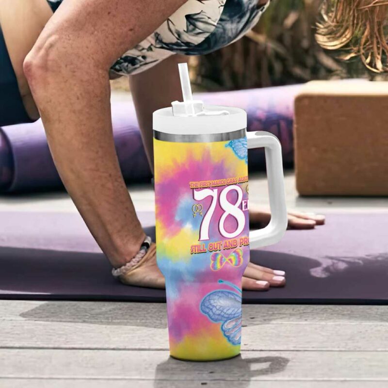 First Sydney Madri Gras Australia 78ers Still Out And Proud Custom Stanley Quencher 40oz Stainless Steel Tumbler With Handle - Threewoofs - Image 6