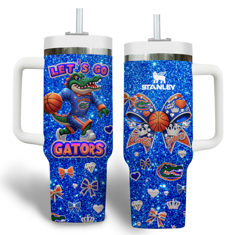 Florida Gators NCAA Custom Stanley Quencher 40oz Stainless Steel Tumbler With Handle - Threewoofs - Image 2