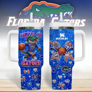 Florida Gators NCAA Custom Stanley Quencher 40oz Stainless Steel Tumbler With Handle - Threewoofs