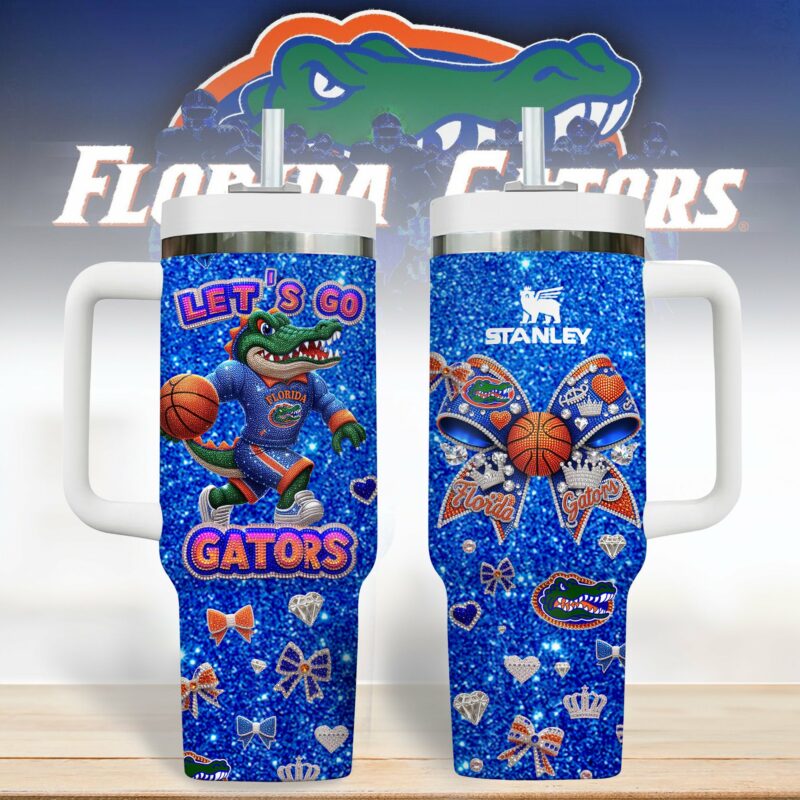 Florida Gators NCAA Custom Stanley Quencher 40oz Stainless Steel Tumbler With Handle - Threewoofs