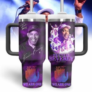 Frankie Beverly Music Custom Stanley Quencher 40oz Stainless Steel Tumbler With Handle - Threewoofs