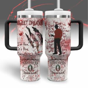Freddy Krueger Movies Custom Stanley Quencher 40oz Stainless Steel Tumbler With Handle - Threewoofs