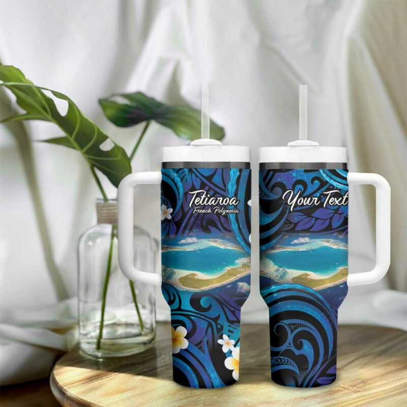 French Polynesia Tetiaroa Atoll Polynesian Curves Custom Stanley Quencher 40oz Stainless Steel Tumbler With Handle - Threewoofs - Image 9