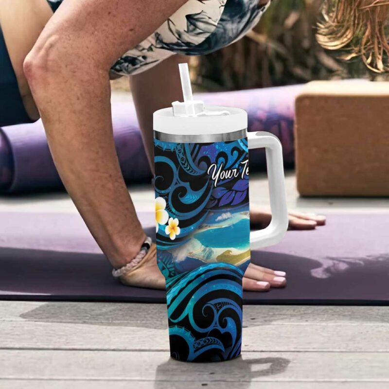 French Polynesia Tetiaroa Atoll Polynesian Curves Custom Stanley Quencher 40oz Stainless Steel Tumbler With Handle - Threewoofs - Image 6