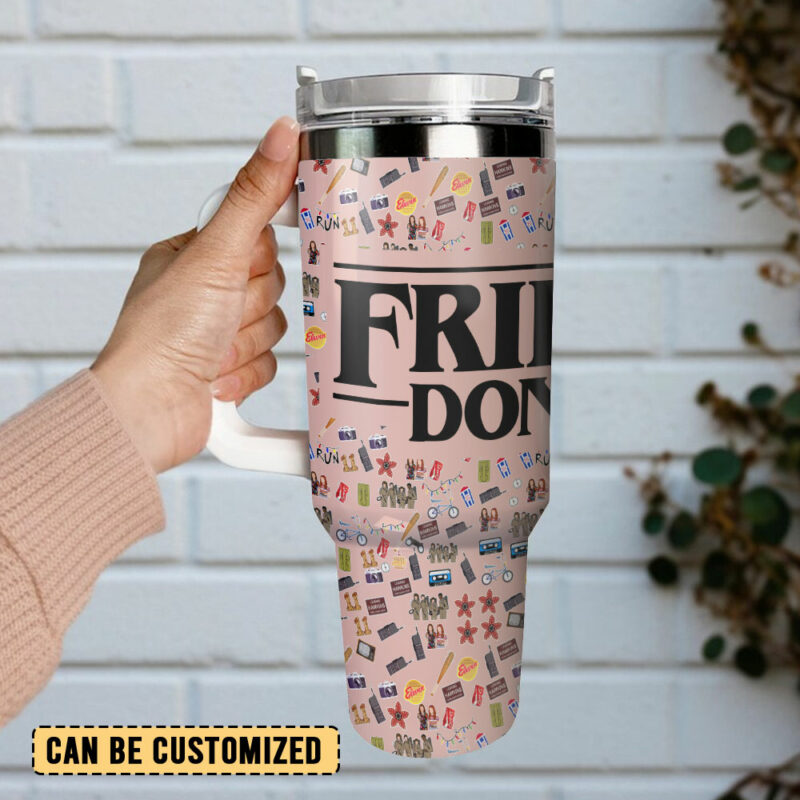 Friends TV Series Custom Stanley Quencher 40oz Stainless Steel Tumbler With Handle - Threewoofs - Image 3