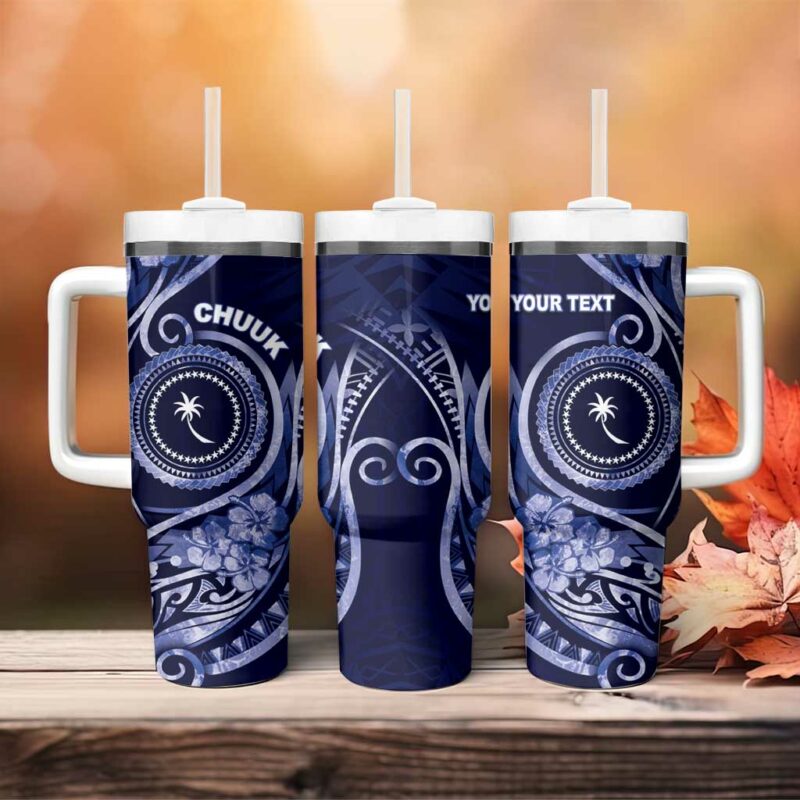 FSM Chuuk Ocean Floral Custom Stanley Quencher 40oz Stainless Steel Tumbler With Handle - Threewoofs - Image 4