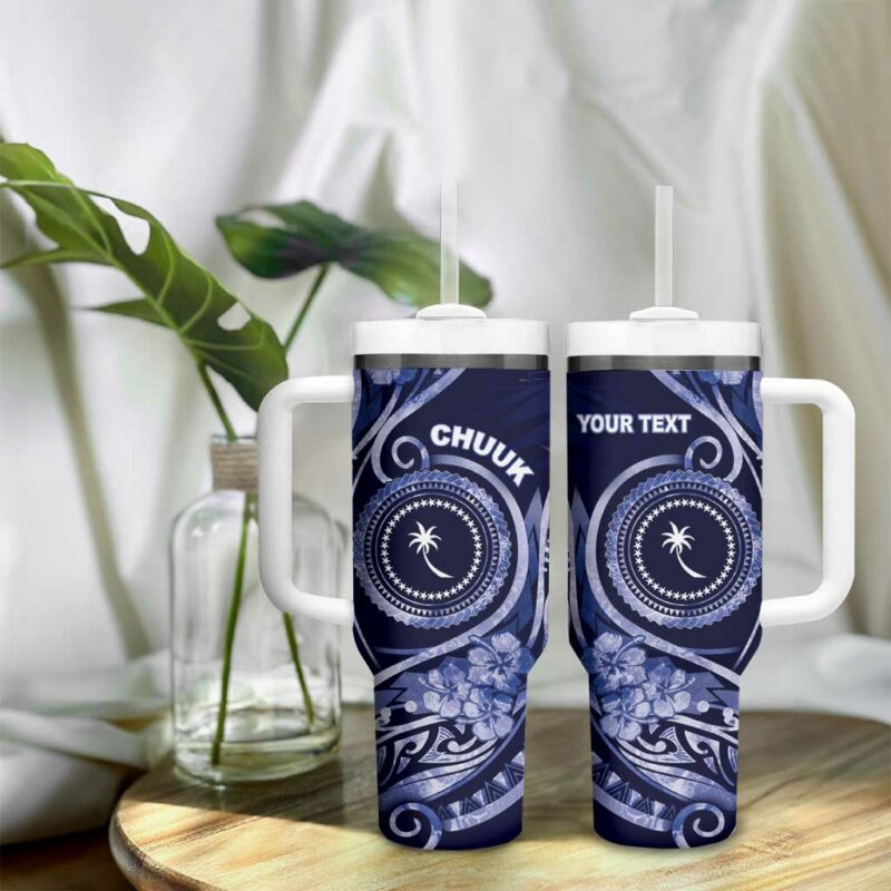 FSM Chuuk Ocean Floral Custom Stanley Quencher 40oz Stainless Steel Tumbler With Handle - Threewoofs - Image 9
